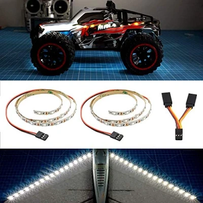 Image de elechawk Bande lumineuse LED pour Avion à Aile fixe RC Volante AR Wing Drone Modèle Voiture Camion (Blanc)