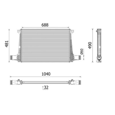 Image de Intercooler, échangeur MAHLE ORIGINAL CI 711 000P