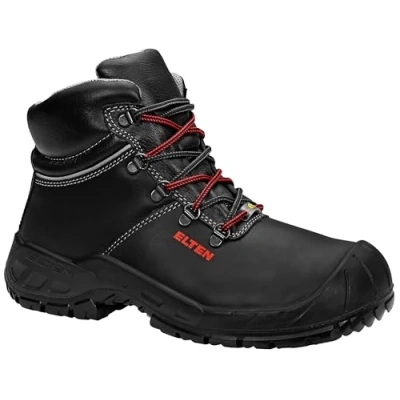 Image de ELTEN Chaussures de Sécurité Renzo XW Mid ESD S3, Homme, Cuir, Embout Acier, Léger, Robuste, Noir, Pointure : 45