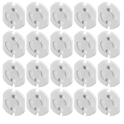 Image de Offgridtec Lot de 20 cache prises pour prise avec mécanisme rotatif Blanc