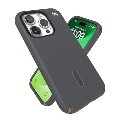 Image de Speck Coque pour iPhone 15 Pro Fermeture antidérapante ClickLock, Compatible avec MagSafe, Protection Contre Les Chutes, résistante aux Rayures, Douce au Toucher, de téléphone 6,1 Pouces