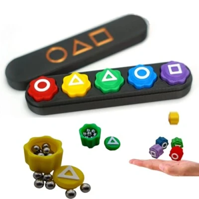 Image de Dinblex jeu de Gonggi, coréen, coordination œil main, galets traditionnel coréen (1 ensemble avec étui)