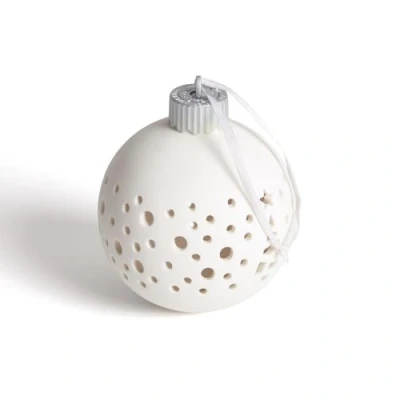 Image de LEDKIA LIGHTING Boule Noël LED Porcelaine avec Piles Estella Blanc chaud 2700K
