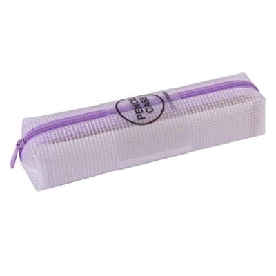 Image de APLI 18698 Trousse translucide Zipper Bag Nordik collection Fermeture éclair couleur lilas Dimensions : 210 x 45 mm.