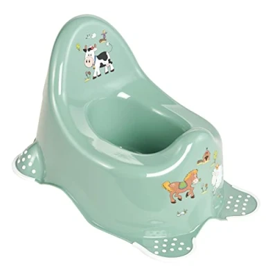Image de Keeeper Funny Farm Pot pour Bébé, De 18 Mois à 3 Ans Environ, Anti Dérapant, Adam, Nordic Green