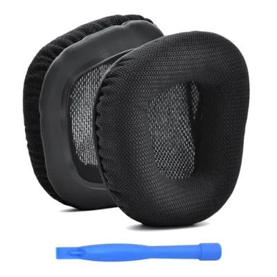 Image de MMOBIEL Remplacement Coussinets d&#039;oreille pour Corsair Void Elite Wireless/Pro/SE/Surround/Elite/Void, Wired &amp; Wireless RGB Gaming Casque Coussinet de Rechange Noir