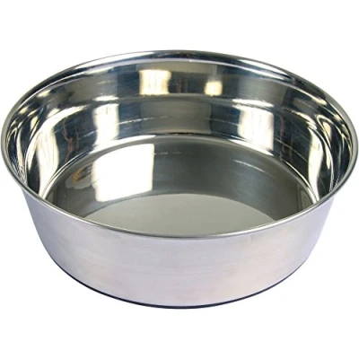 Image de Trixie Gamelle pour chien en acier inoxydable avec base caoutchouc 1 Litre