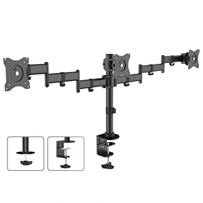 Image de support de table pour 3 moniteurs 13 27&quot; charge max 8kg par Maclean MC 691