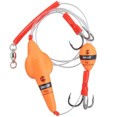 Image de Uni Cat Rotating 10g Worm Rig 3/0 (48,4kg) (160cm) Bas de ligne carnassier