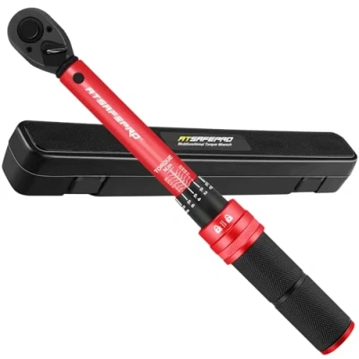 Image de ATsafepro clé dynamométrique velo 3 25 Nm,cle dynamometrique 1/4 clic Petite avec double réglage de direction et 72 dents, clef pour vélos moto