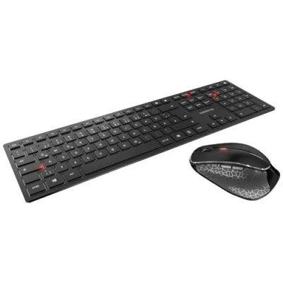 Image de CHERRY STREAM KEYBOARD TKL, clavier mécanique filaire sans pavé numérique, Disposition EU (QWERTY), Frappe silencieuse, Sensation
