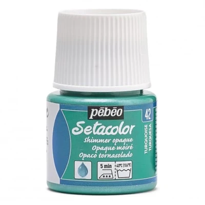 Image de Pébéo 295042 Setacolor Opaque 1 Flacon Turquoise Moiré 45 ML
