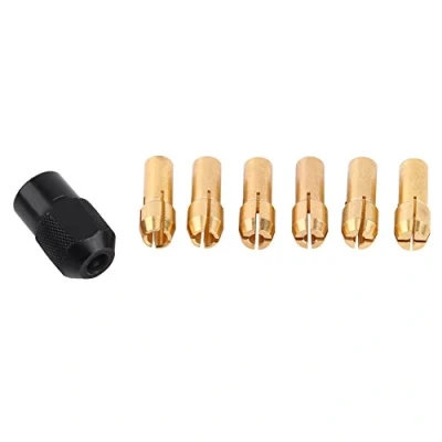Image de Akozon Collet 6pcs Chuck Sleeves Saisir une plage de capacité 1mm 3.2mm avec M8 * 0.75 Convient aux outils rotatifs