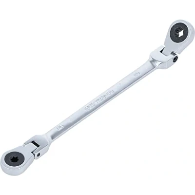 Image de BGS 71028 6X8 Double clé annulaire à cliquet pliable avec têtes polygonales profil E E6 x E8