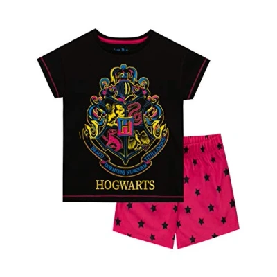 Image de Harry Potter Ensemble De Short Pyjamas Fille Hogwarts Noir 10 11 Ans