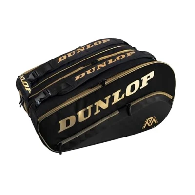 Image de Dunlop Paletero Elite Unisex Housse de raquette black/goldcoloured/moyano, Taille: One Size, Black/gold coloured/moyano