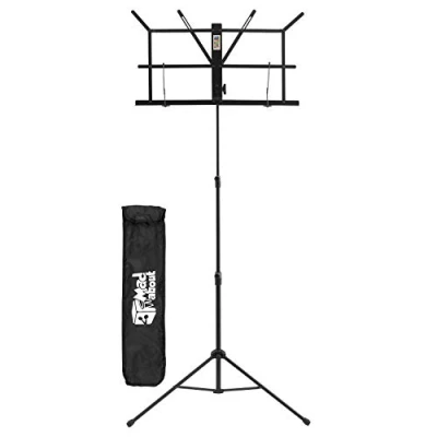 Image de Mad About Pupitre pliable facile à plier portable pour partitions avec sac de transport, noir MS02
