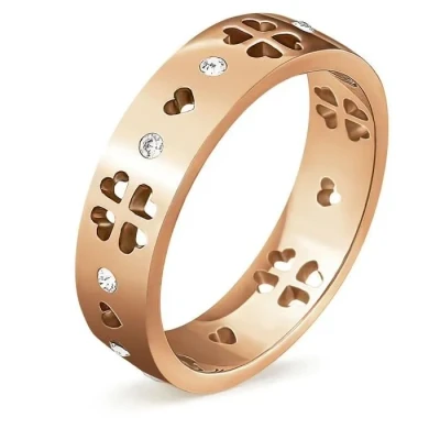 Image de Bague FOLLI FOLLIE 3R14T014RC Acier inoxydable Rose Taille 56