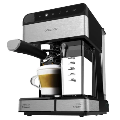 Image de Cecotec Machine à café Semi Automatique Power Instant ccino 20 Touch Serie Nera. 1350 W, Bars de Pression, 1.4 L, 6 Fonctions, Chauffage par Thermoblock, Tactile, Réservoir Lait