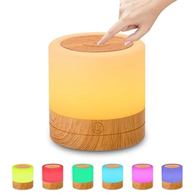 Image de LETOUR Lampe de Chevet Sans Fil, Veilleuse Tactile à Intensité Variable avec Télécommande Modes RGB, Table Rechargeable par USB Minuteur, pour chambre coucher, d&#039;enfant, salon
