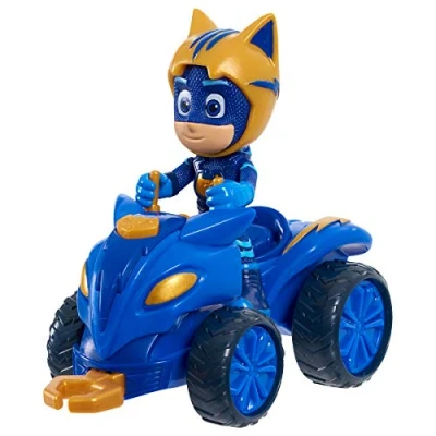 Image de Simba 109402421 PJ Masks Quad Catboy, Figurine d&#039;action de Super héros, avec treuil intégré, Bleu des Accents dorés, 8 cm, pour Enfants à partir 3 Ans