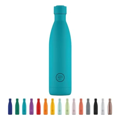 Image de Cool Bottles Bouteille en Acier Inoxidable 750 ml Vivid Turquoise 30,5 x 7 cm Isotherme Boissons froides 36 heures et chaudes 18 Triple Technology Sans BPA