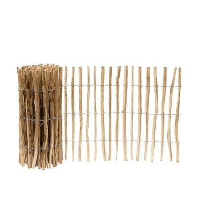 Image de Garmix Clôture de jardin en lattes bois 5 m (90 cm, 7 8 cm)