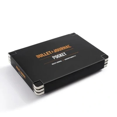Image de LEUCHTTURM1917 371123 Bullet Journal Pocket, 14,3x10,3 cm, 46 double pages numérotées, Pointillé, Noir, set de 3