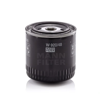 Image de MANN FILTER W 920/48 Filtre à huile 3/4 16 UNF 1B avec un clapet de non retour vissé NISSAN: NP300 Pick up, Pathfinder 3, Cabstar