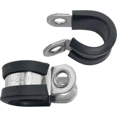 Image de Lumonic 5x 12mm Colliers de serrage avec garniture en caoutchouc, acier inoxydable V2A I à visser Collier 12mm, Colli