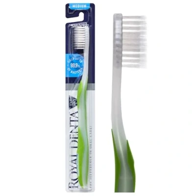 Image de Royal Denta Medium, Nano Argent Brosse à dents, Vert
