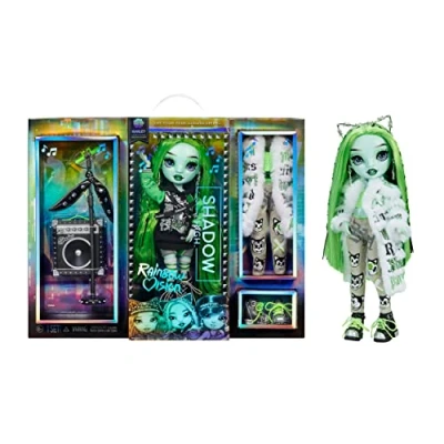 Image de Shadow High Rainbow Vision Neon Harley Limestone Poupée Mannequin néon Vert avec des Tenues à Assortir &amp; Accessoires de Rock 6 Ans +.
