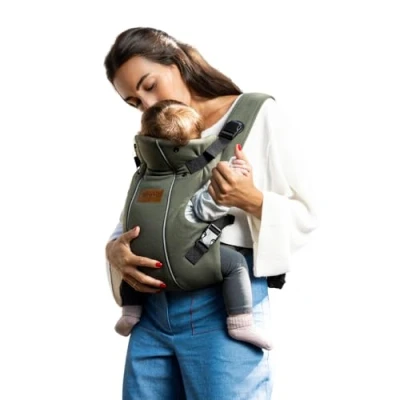 Image de Jané Dual, Porte Bébé Ergonomique, dès La Naissance et Jusqu’à 15 kg, 3 Positions, Sac à Dos, Transpirant Rembourré, Vert
