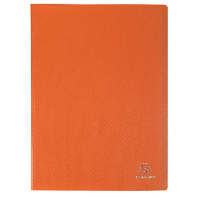 Image de Exacompta Réf. 88424E 1 Protège documents OPAK 40 pochettes cristal lisse 80 vues pour format A4 dimensions 24 x 32 cm couverture en polypro semi rigide couleur orange