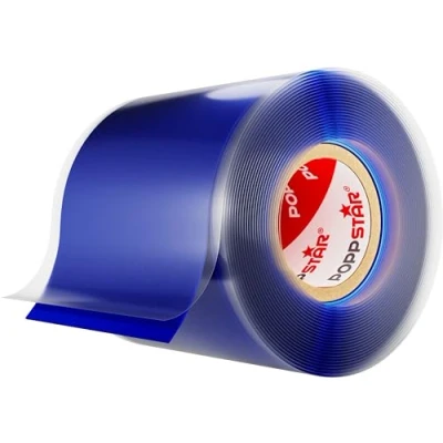Image de POPPSTAR 3m ruban en silicone auto fusionant (auto amalgamant, vulcanisant), isolant et bande d&#039;étanchéité (eau, air), 50 mm de large, bleu
