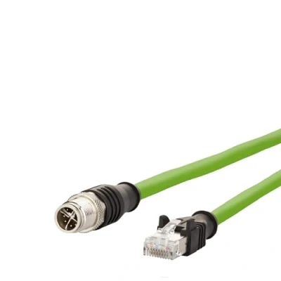 Image de METZ CONNECT Verbindungsleitung M12 ST RJ45 ST, 8 pol X kodiert, gerade gerade, 2 m