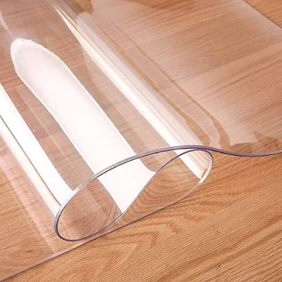 Image de sous main de bureau transparent, 100 x 50 cm, antidérapant, en PVC, tapis souris imperméable et résistant à la chaleur…