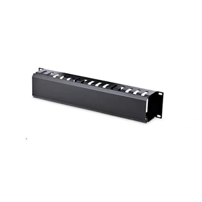 Image de StarTech.com Goulotte Horizontal 2U Server Rack Cable Management Finger Duct w/Cover 19&quot; Network Wire Raceway Panel Slotted (CMDUCT2U2)