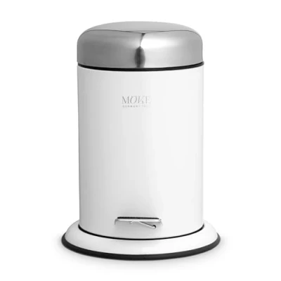 Image de möve Push Bac à Pédale Accessoires de Bain, Acier Inoxydable, Snow