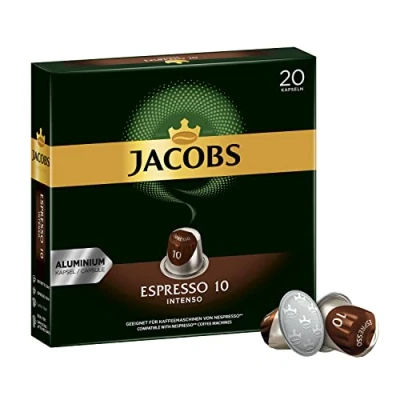 Image de Jacobs Espresso 10 Intenso, Capsules DE Café, Compatible avec Nespresso, 20 5,2 g