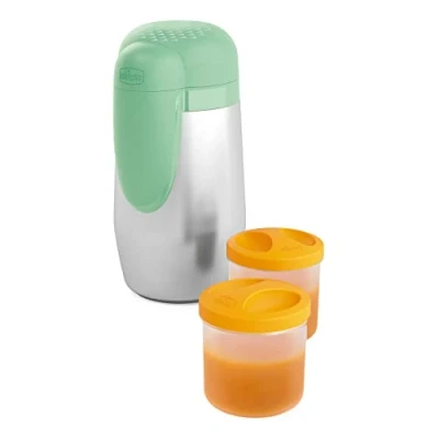 Image de Chicco Thermos Boite Repas Isotherme Chaud et Froid en Acier Inoxydable, pour Aliments Boissons de Bébé, Maintient la Température jusqu&#039;à 5 heures, dès Naissance