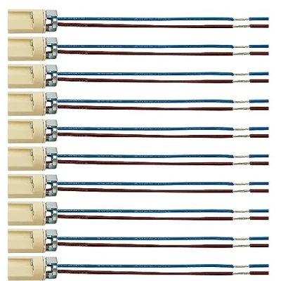 Image de RUNCCI YUN 10 Pack G9 Ampoule Titulaire, Lampe Base en céramique Titulaire pour LED halogène,Ampoules halogènes connecteur Socket