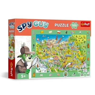 Image de Trefl d’Observation Spy Guy : Pologne 100 Pièces Trouvez Tous Les Objets du Cadre, Puzzle Coloré Plein de Détails, Développement Perspicacité pour Enfants à partir 5 Ans, 15596, Multicolor