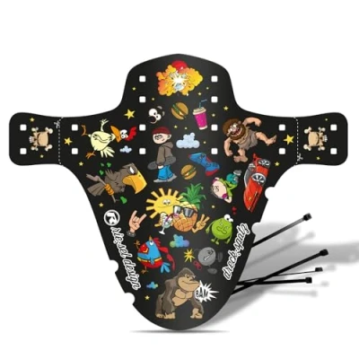 Image de Riesel Design DRECK Garde Boue arrière Enfant pour la Selle, Montage sur Les Rails de Facile à Installer, Made in Germany Stickerbomb