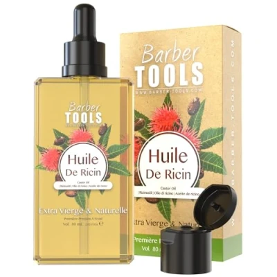 Image de HUILE DE RICIN 100% Pure, Naturelle &amp; Pressée à Froid Cils, Sourcils, Corps, Cheveux, Barbe, Ongles Castor Oil, sans hexane, OGM (80ml)
