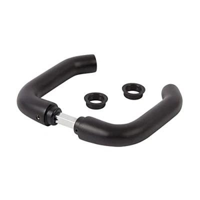 Image de 3006B H Paire de poignées en aluminium anodisé noir avec axe 11,4 cm long pour une utilisation des serrures d&#039;insertion