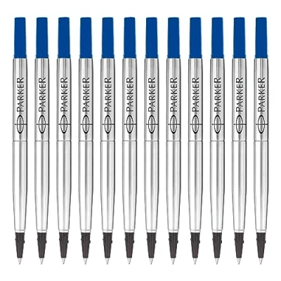 Image de Parker recharges pour stylo roller pointe fine encre bleue QUINK lot de 12
