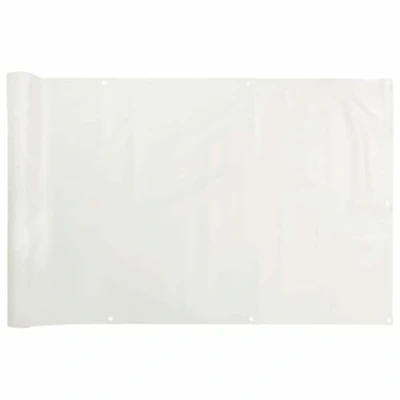 Image de vidaXL Écran d&#039;Intimité de Balcon, Brise Vue Balcon avec Corde, Clôture d&#039;Intimité, Protection Terrasse Extérieur, Blanc 700x120 cm PVC