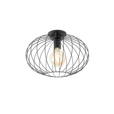 Image de Qazqa Plafonnier intelligent noir avec WiFi G95 Margarita