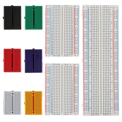 Image de HUAREW Breadboard kit 170 Points (6PCS) Carte d&#039;Expérimentation +Sans Soudure 400 (2PCS) + 830 (1 PCS) pour Arduino et Raspberry Pi